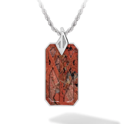 Red Agate Rune Necklace