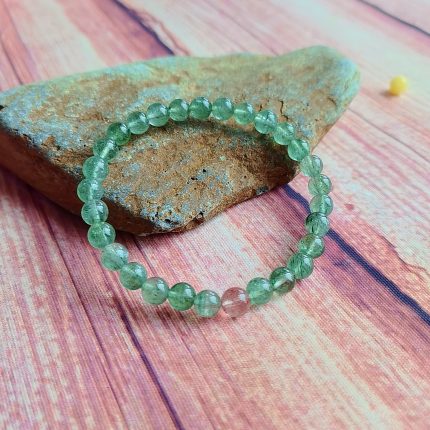 Green Strawberry Quartz with Red Strawberry Quartz Bracelet - Love·Harmony·Manifest